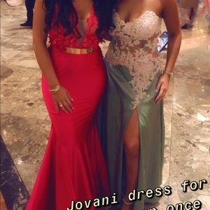 Green jovani dress